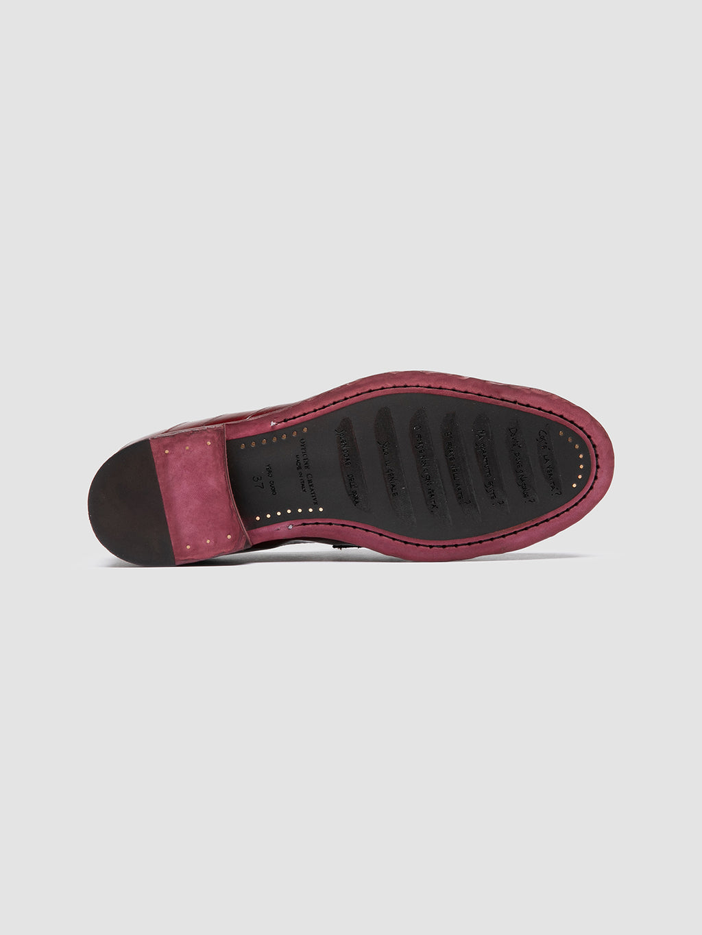 SOLITUDE 107 - Burgundy Leather Penny Loafers Officine Creative - 5