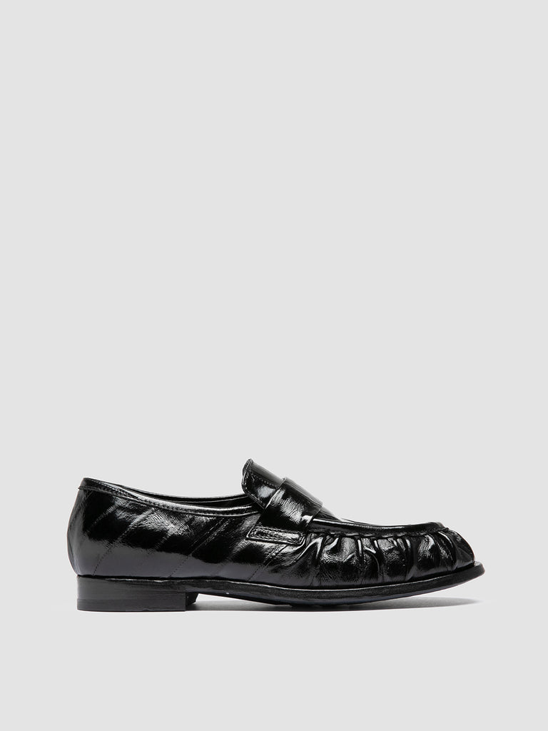 SOLITUDE 107 – Schwarze Penny-Loafers aus Leder