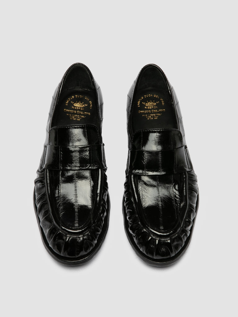 SOLITUDE 107 – Schwarze Penny-Loafers aus Leder