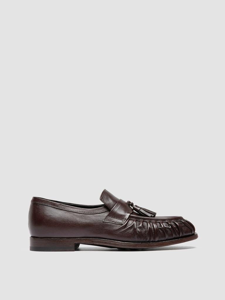 SOLITUDE 108 – Braune Leder-Slipper mit Quaste