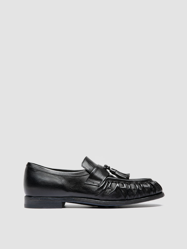 SOLITUDE 108 – Blaue Leder-Slipper mit Quaste
