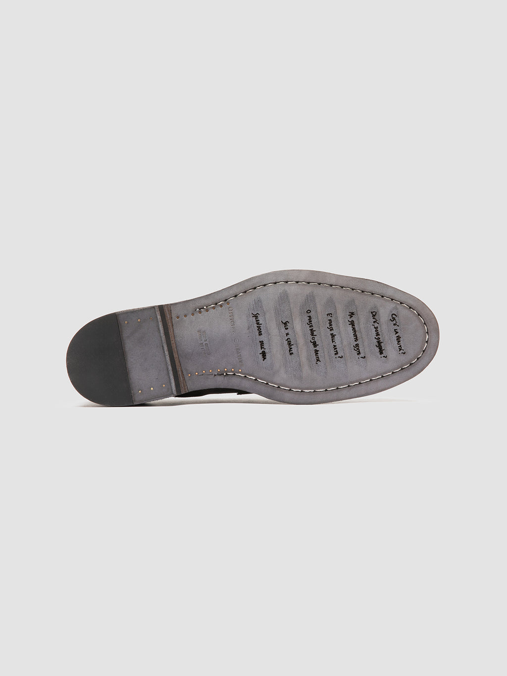 SOUND 001 - Grey Suede Penny Loafers