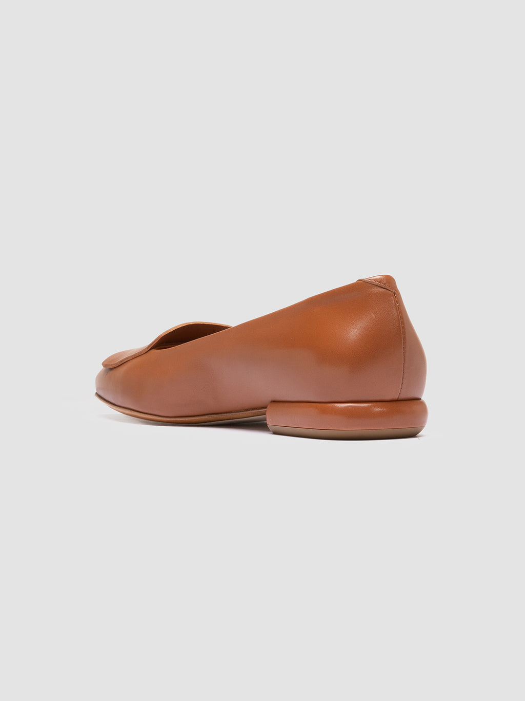 SUE 006 - Brown Leather Ballerina Shoes