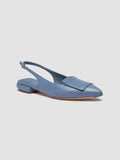 SUE 007 - Blue Leather Slingback Sandals