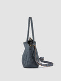 SUSAN 09 - Blue Woven Leather Shoulder Bag