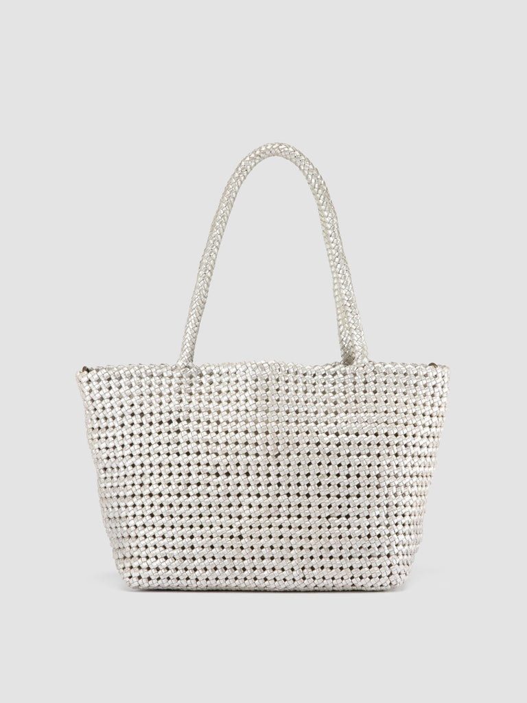 SUSAN 009 - Silver Leather Shoulder Bag