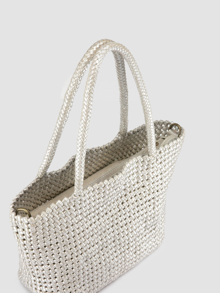 SUSAN 009 - Silver Leather Shoulder Bag