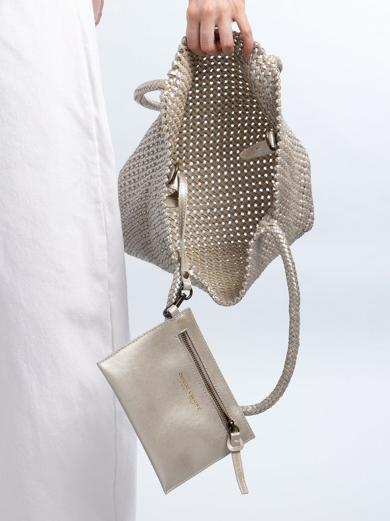 SUSAN 009 - Silver Leather Shoulder Bag Women Officine Creative - 8