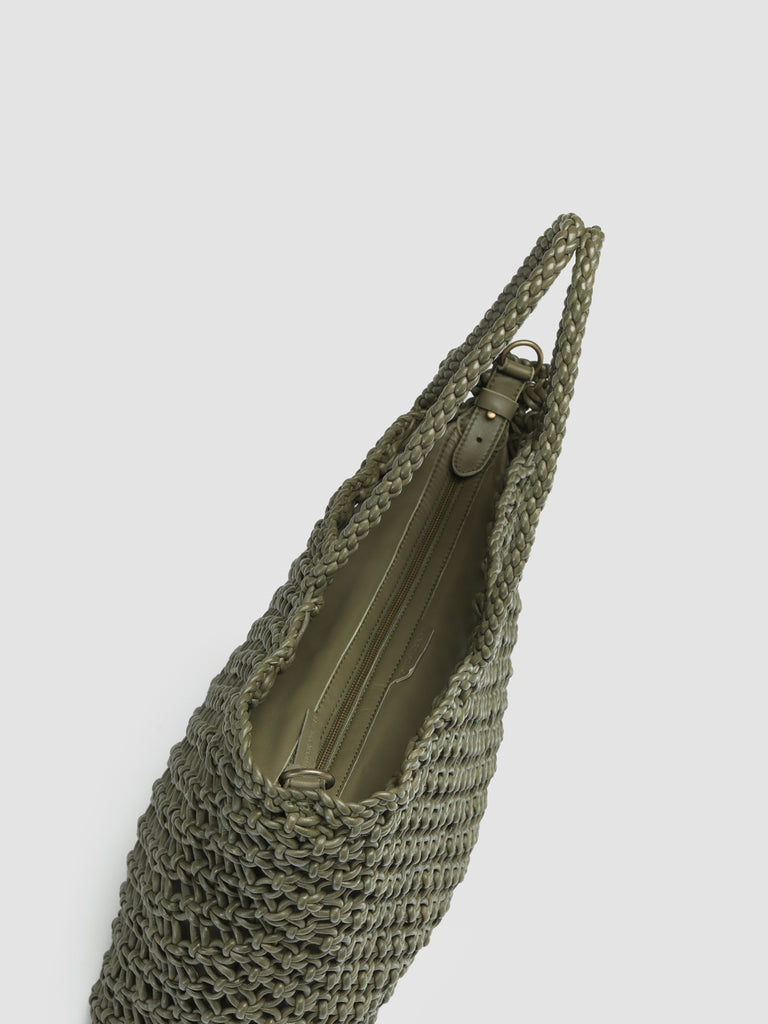 SUSAN 02 - Green Leather Shoulder Bags