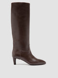 SUZY 006 - Brown Leather Zip Boots - thumb image 1,side view