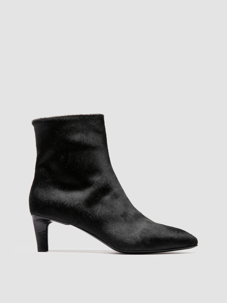 SUZY 008 – Schwarze Lederstiefel mit Reißverschluss