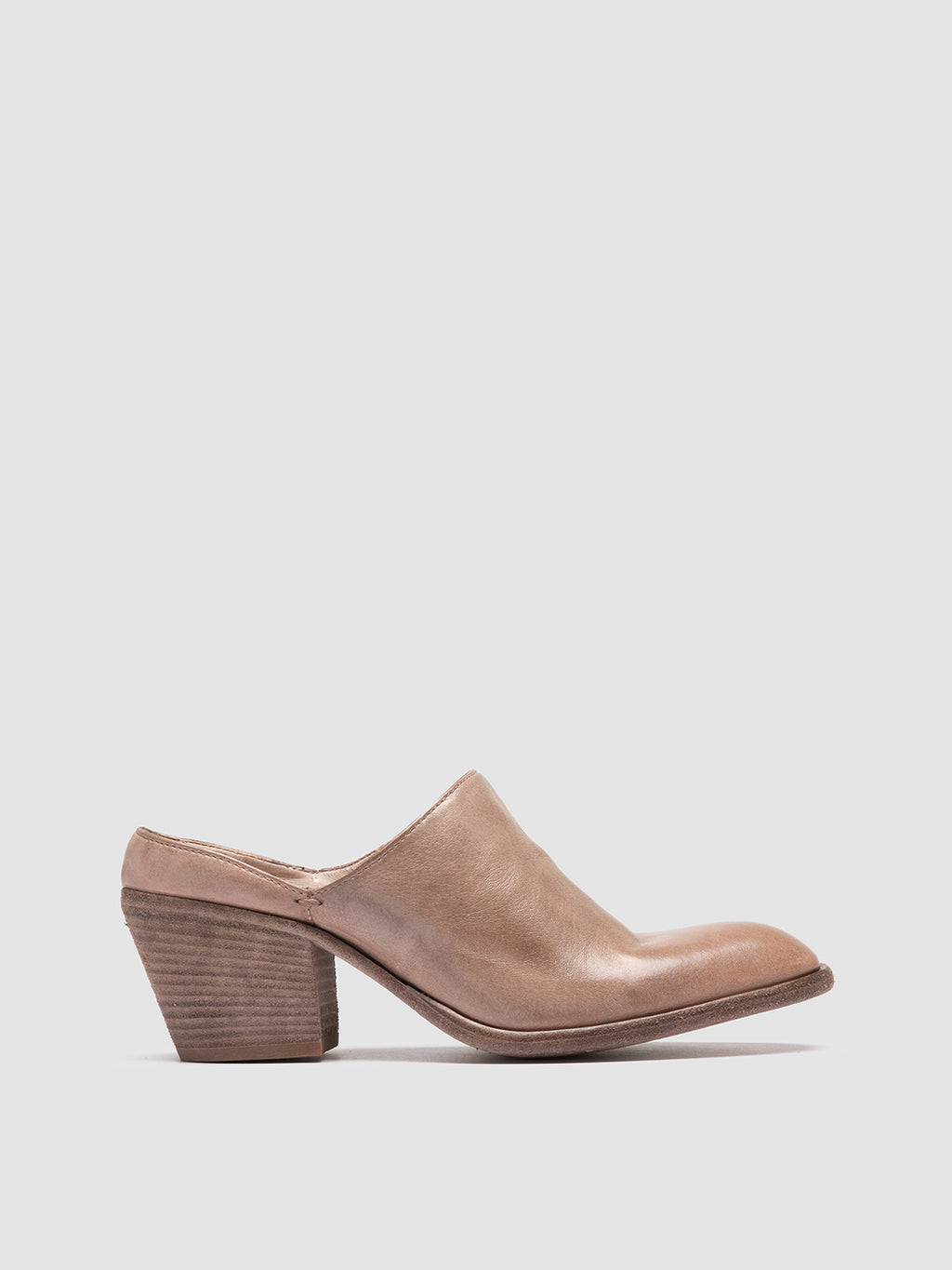SYDNE 012 - Taupe Leather Mules