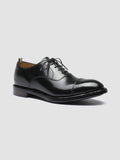 TEMPLE 001 - Black Leather Oxford Shoes