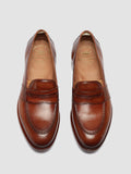 TEMPLE 016 - Brown Leather Penny Loafers