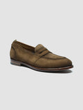 TEMPLE 016_S - Brown Suede Penny Loafers