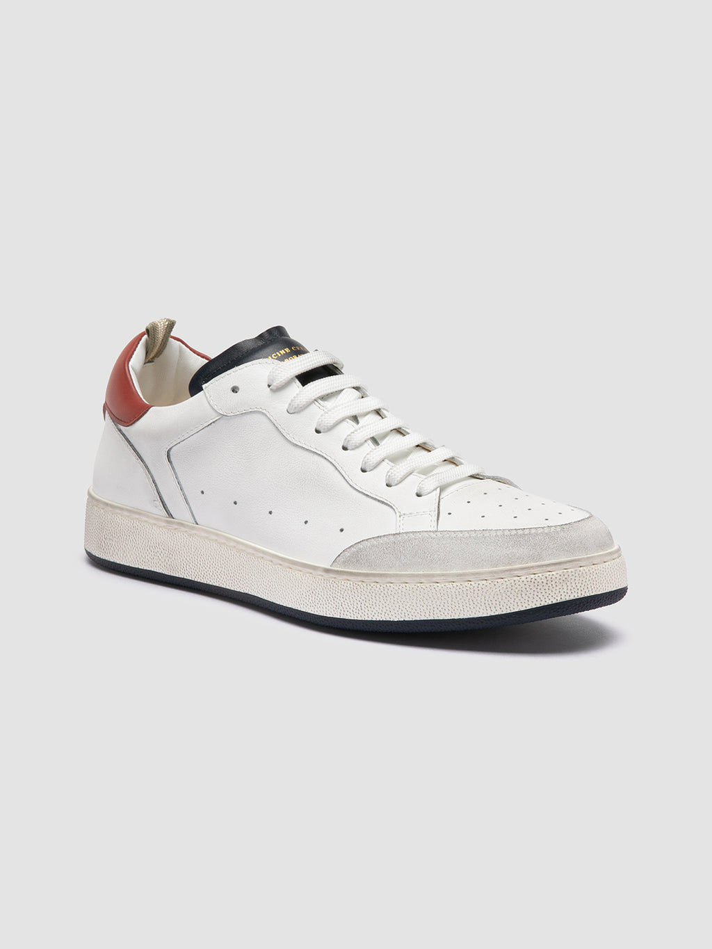 THE ANSWER 001 - White Leather and Suede Low Top Sneakers