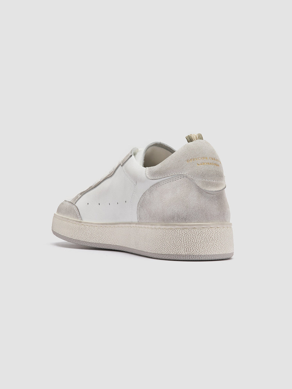 THE ANSWER 001 - White Leather and Suede Low Top Sneakers