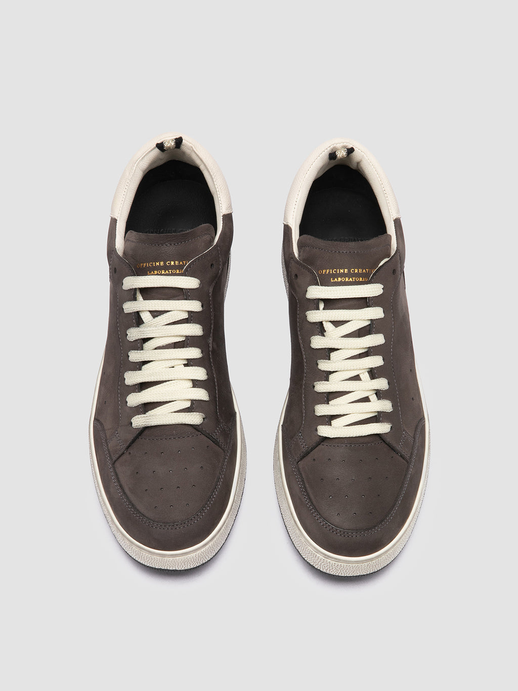 THE ANSWER 002 - Black Leather and Suede Low Top Sneakers Men Officine Creative - 2