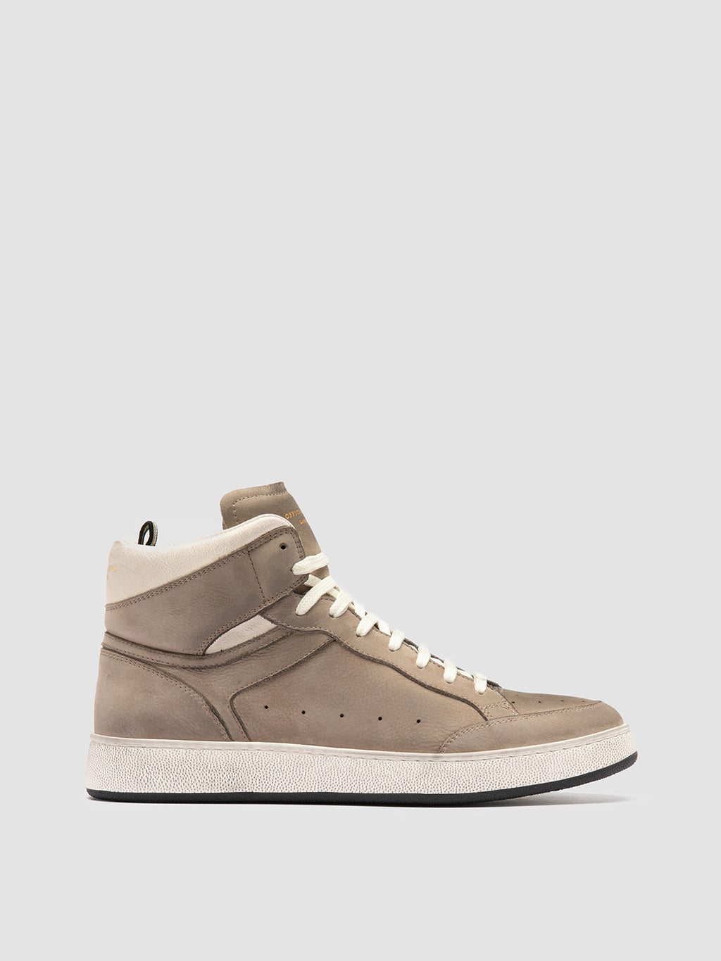 THE ANSWER 004 - Taupe Leather and Suede High Top Sneakers