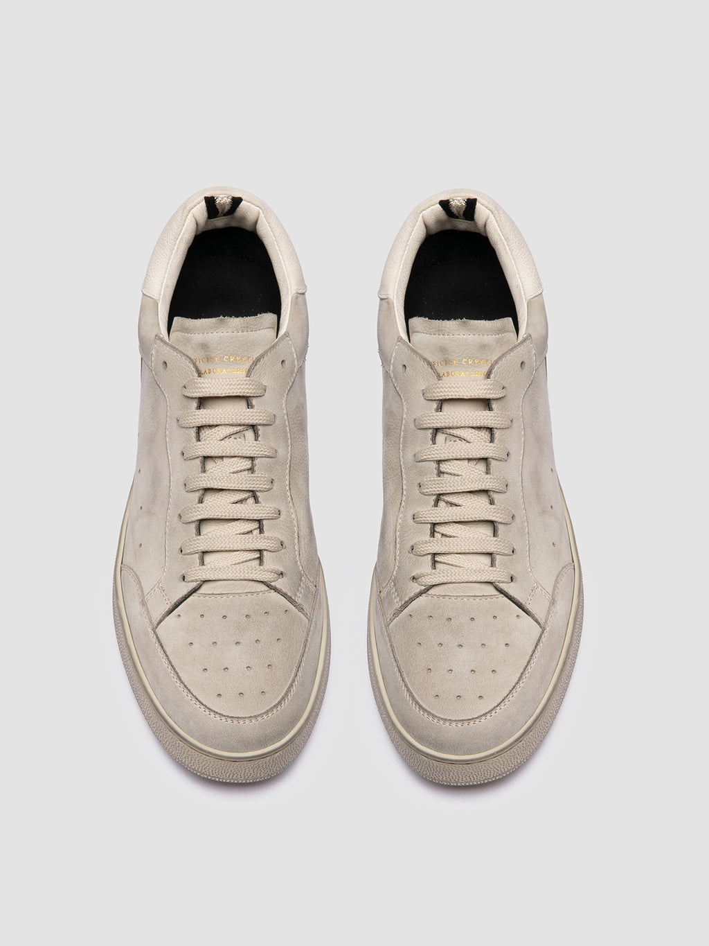 THE ANSWER 005 - Grey Leather and Suede Low Top Sneakers Men Officine Creative - 2