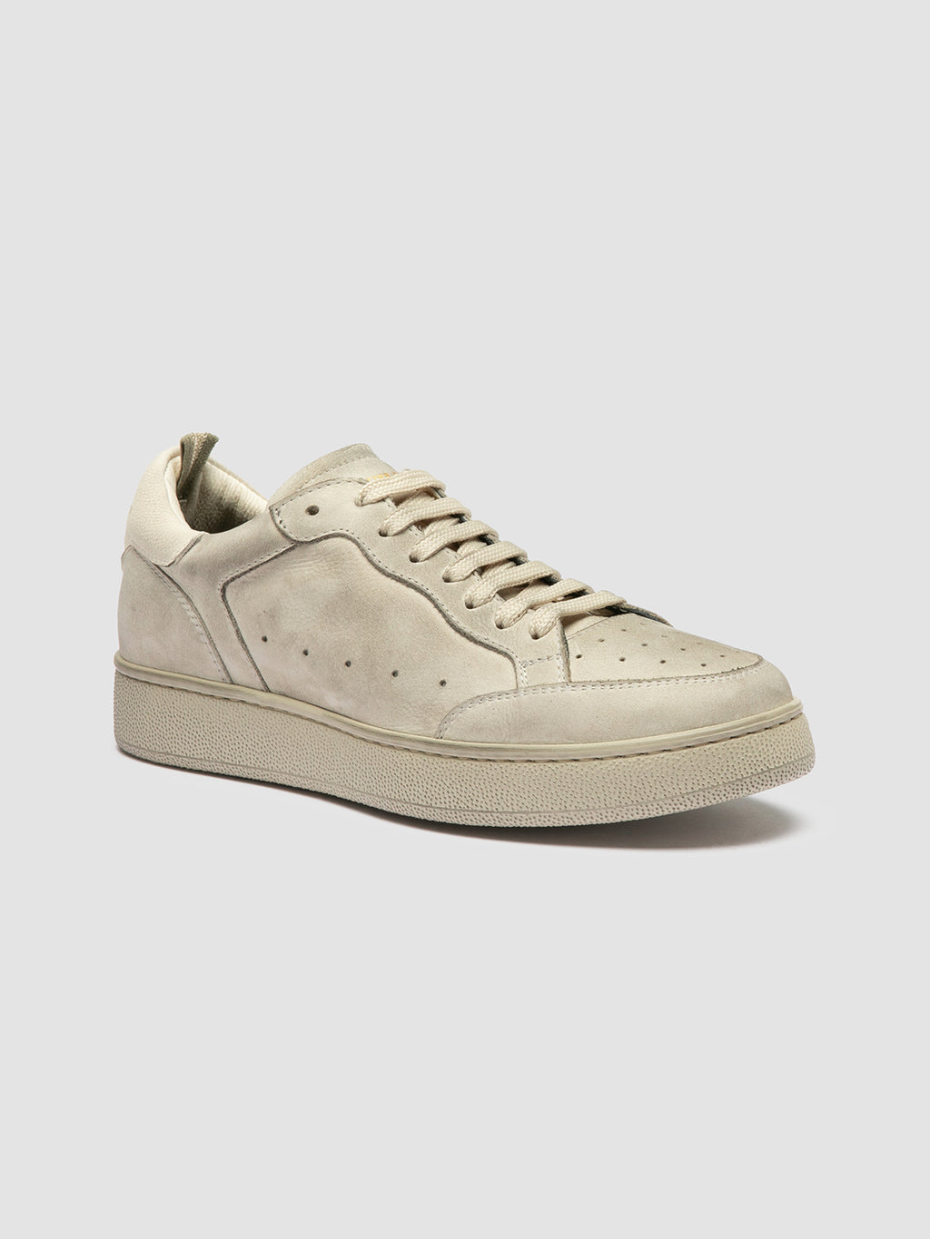 THE ANSWER 107 - Off White Nubuck Low Top Sneakers