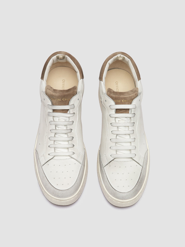 THE ANSWER 001 - White Leather and Suede Sneakers