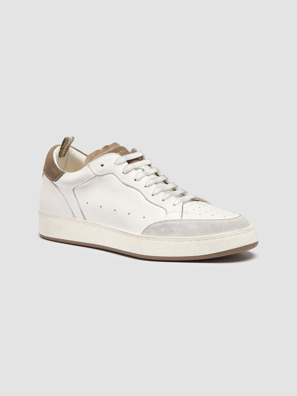 THE ANSWER 001 - Weiße Sneakers aus Leder und Wildleder - image 3,side view