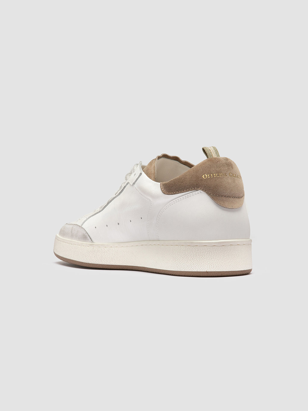THE ANSWER 001 - Weiße Sneakers aus Leder und Wildleder - image 4,side view