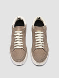 THE ANSWER 002 - Taupe Leather and Suede Low Top Sneakers