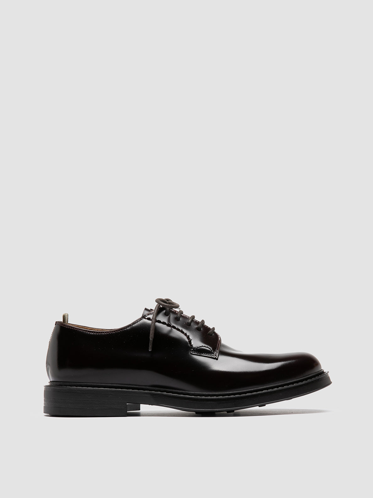 Men's Burgundy Leather Derby Shoes: UNIFORM 003 – Officine Creative EU