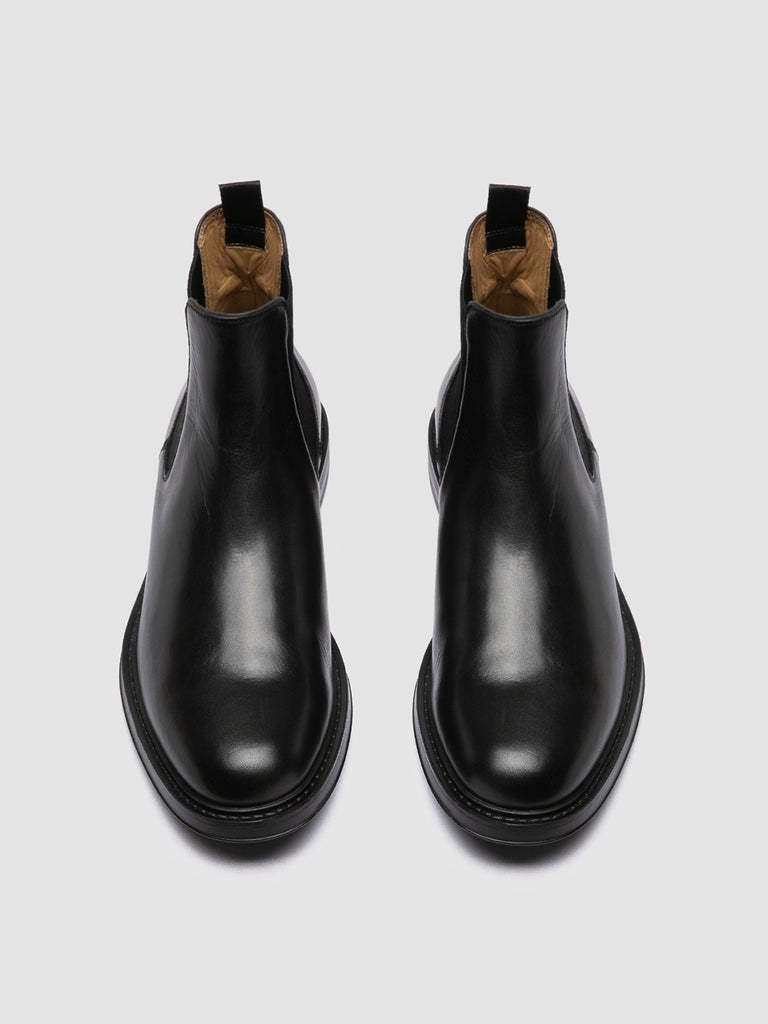 UNIFORM 005 - Black Leather Chelsea Boots
