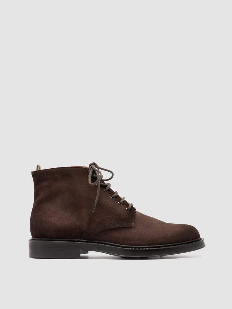 Men's Dark Brown Leather Boots: UNIFORM 018 – Officine Creative EU