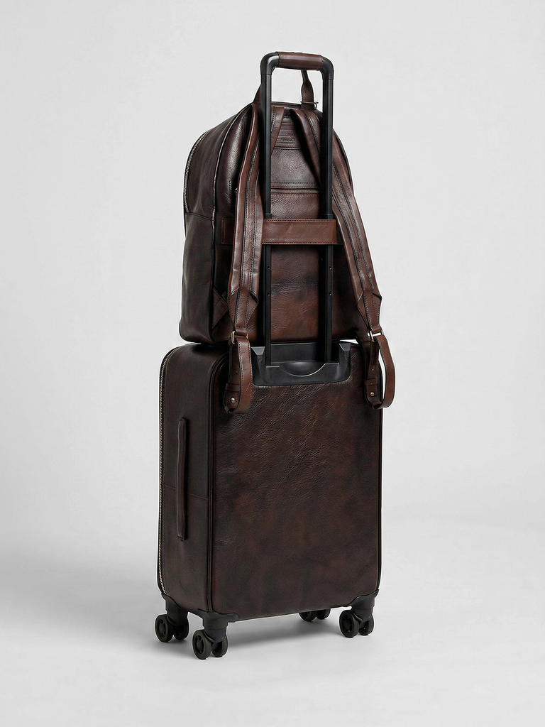 OC PACK 001 - Brown Leather Backpack-hover