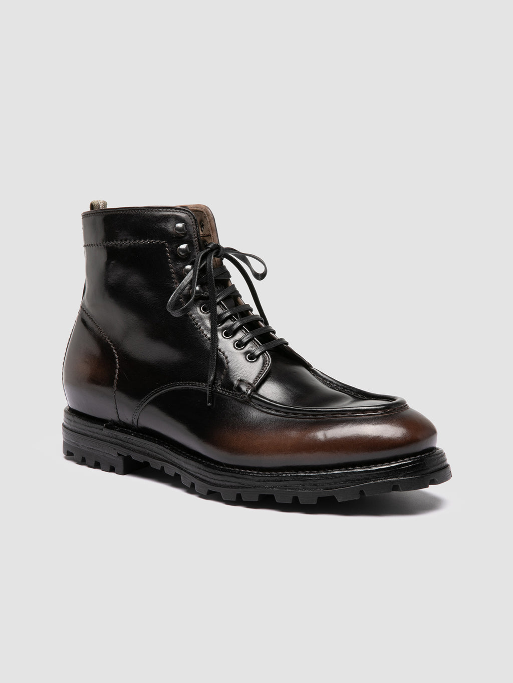 VAIL 010 - Brown Leather Lace Up Boots Men Officine Creative - 3