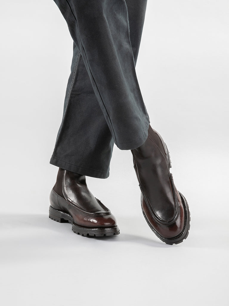 VAIL 017 - Burgundy Leather Chelsea Boots Men Officine Creative - 1