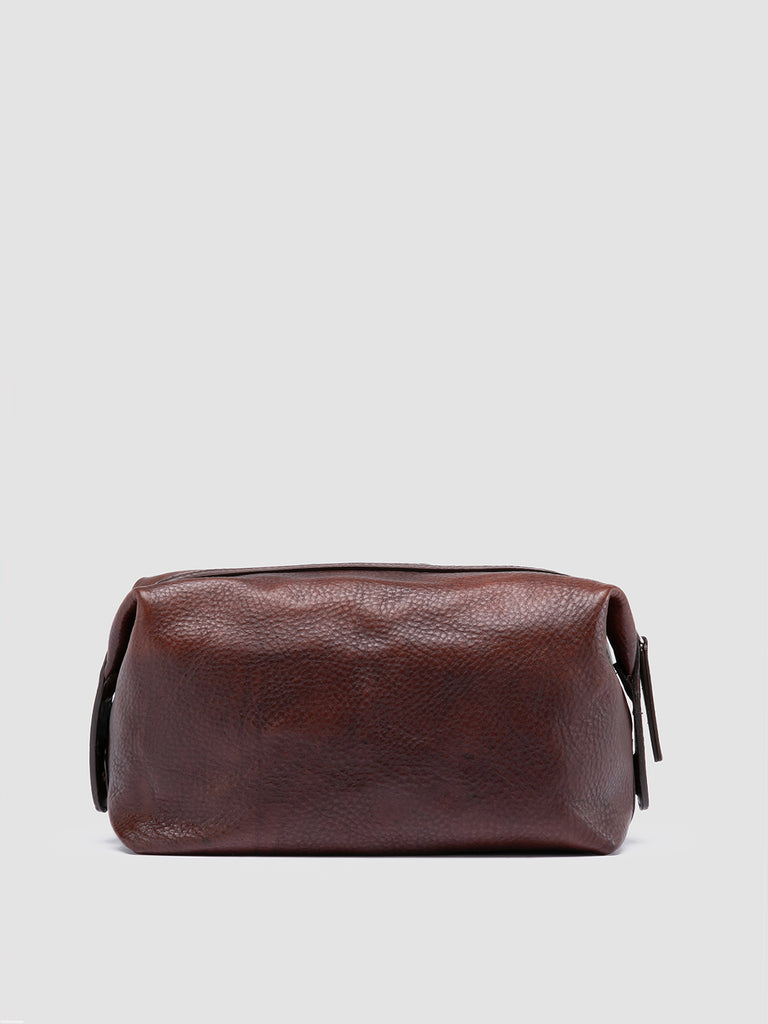 VANITY CASE 001 - braune Ledertasche