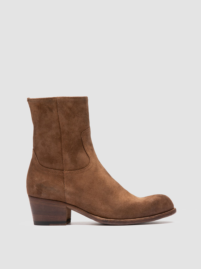 WADE 003 – Braune Wildlederstiefel mit Reißverschluss