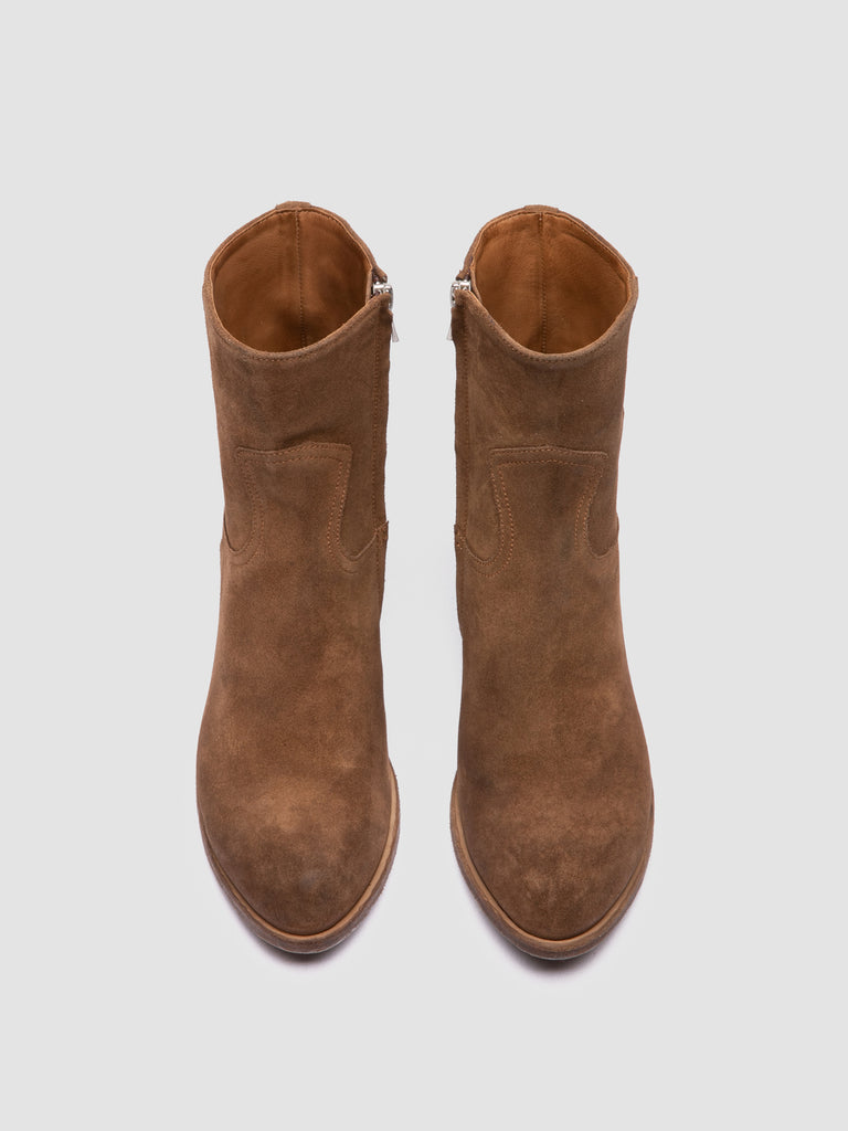 WADE 003 – Braune Wildlederstiefel mit Reißverschluss
