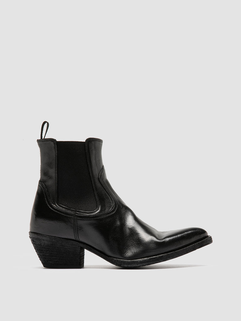WANDA DD 102 - Black Leather Chelsea Boots