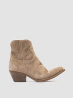 WANDA DD 103 - taupefarbene Wildlederstiefel mit Reißverschluss