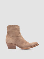 WANDA DD 103 - Taupefarbene Stiefel aus Wildleder mit Reißverschluss