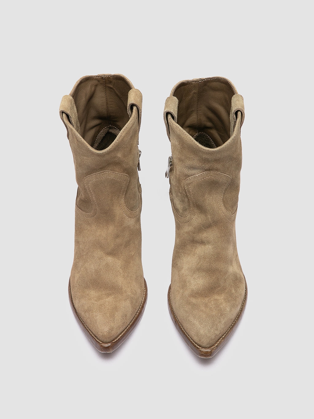 WANDA DD 104 - Brown Suede Zip Boots