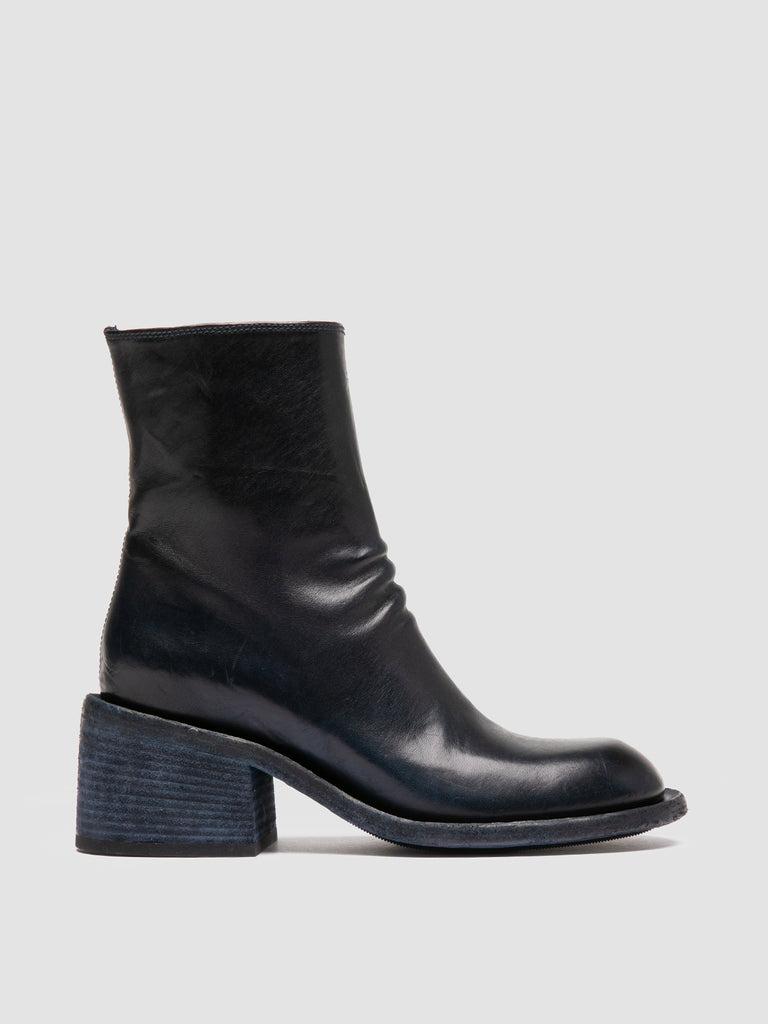WILDS 004 - Blue Leather Zipped Boots