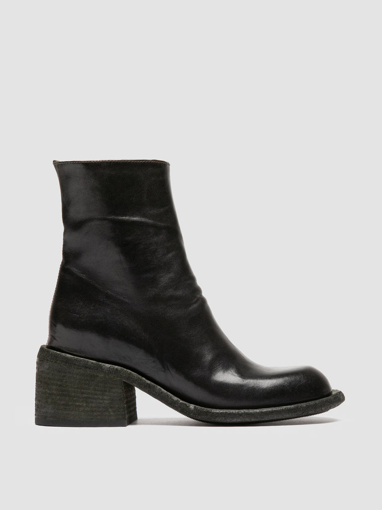 WILDS 004 - Green Leather Zipped Boots