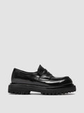 WISAL DD 101 - Black Leather Penny Loafers - thumb image 1,side view