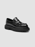 WISAL DD 101 - Black Leather Penny Loafers - thumb image 3,side view