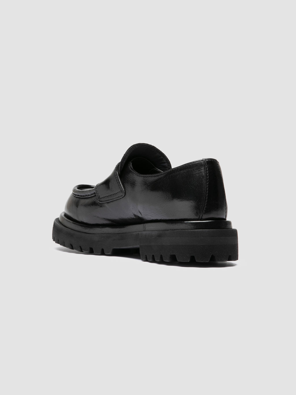 WISAL DD 101 - Black Leather Penny Loafers - image 4,side view