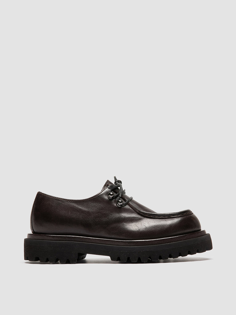 WISAL DD 102 - Burgundy Leather Derby Shoes
