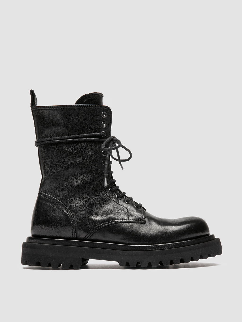 WISAL DD 106 - Black Leather Zip Boots - image 1,side view