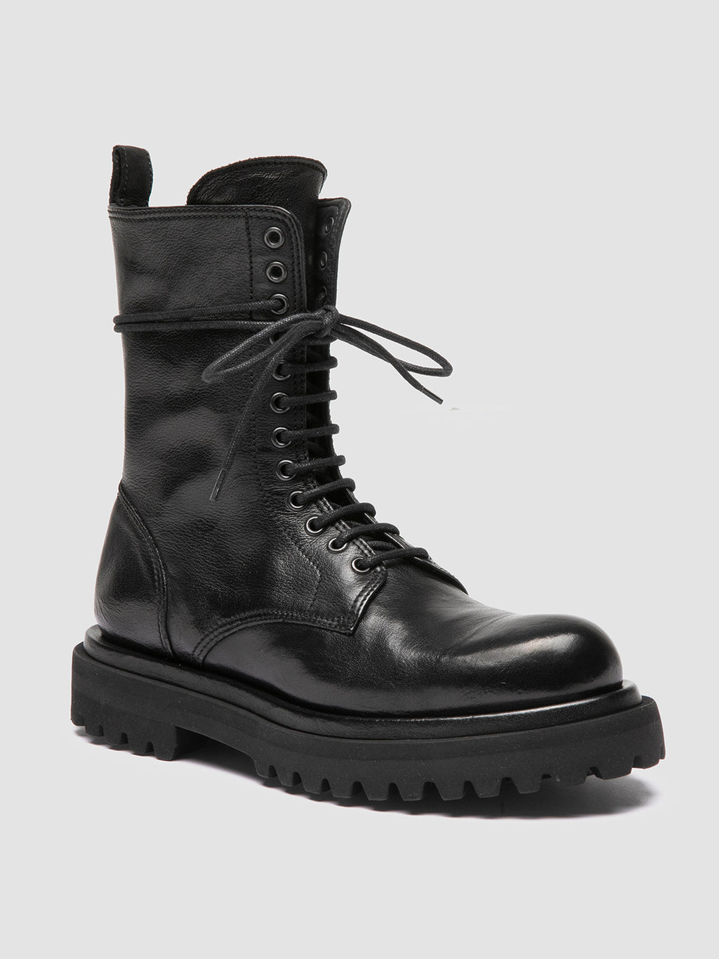 WISAL DD 106 - Black Leather Zip Boots - image 3,side view